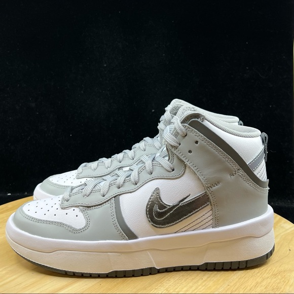 WMNS Nike Dunk High Up Light Smoke Grey White Silver DH3718-106 Women's 6.5 - Picture 6 of 10